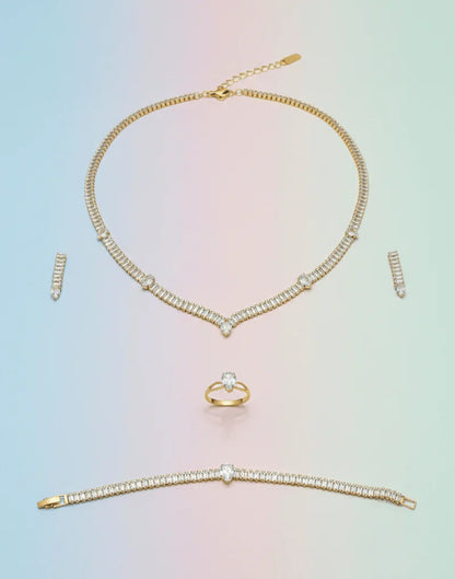 Crystal Accent Jewelry Set